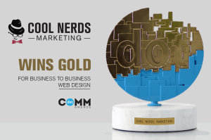 Dot Comm award presented to Cool Nerds Marketing in recognition of outstanding website design excellence.