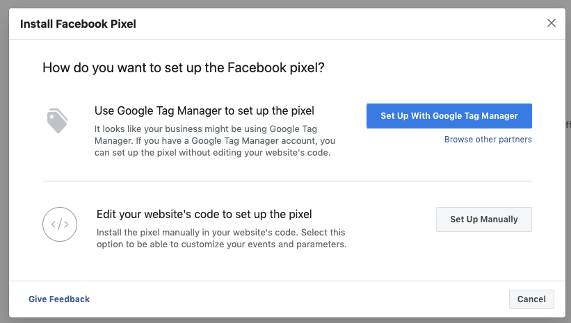 Facebook Pixel setup with Google Tag Manager