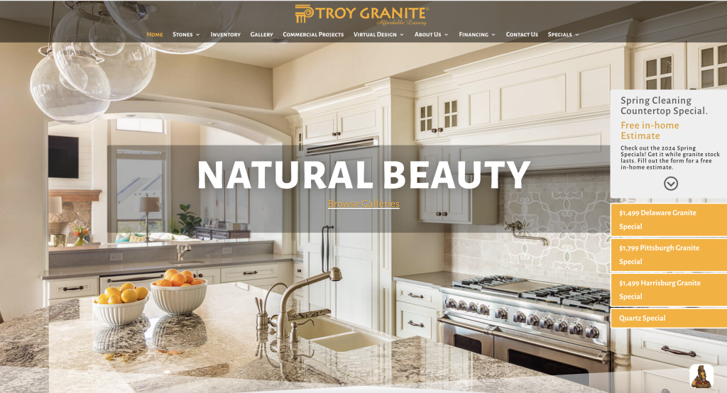Troy Granite website