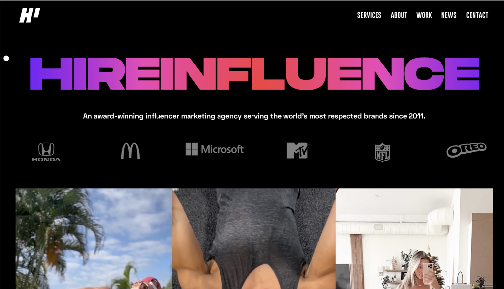 HireInfluence agency managing an end-to-end influencer campaign for a global brand.