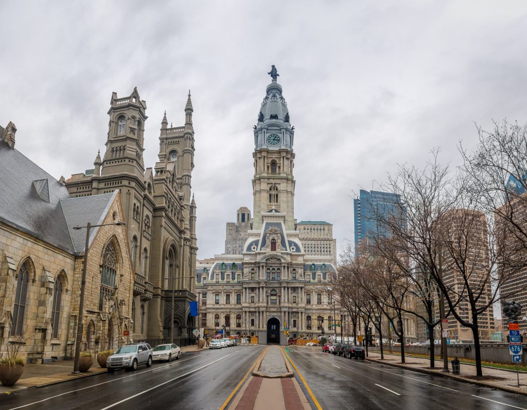 Philadelphia City Hall with surrounding architecture, representing top digital marketing agencies in Pennsylvania for 2025